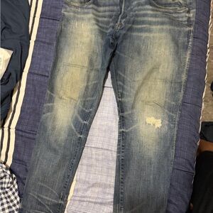 G-Star Men's Faded Blue Slim Straight Jeans